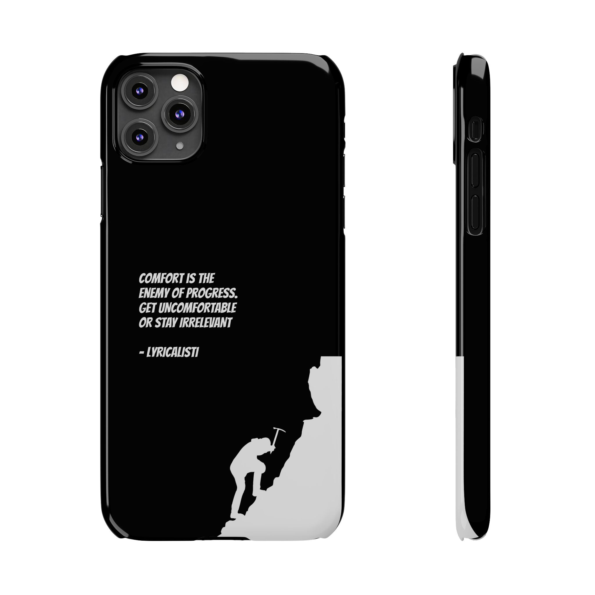 Motivational Slim Phone Case - Dark Quote Design