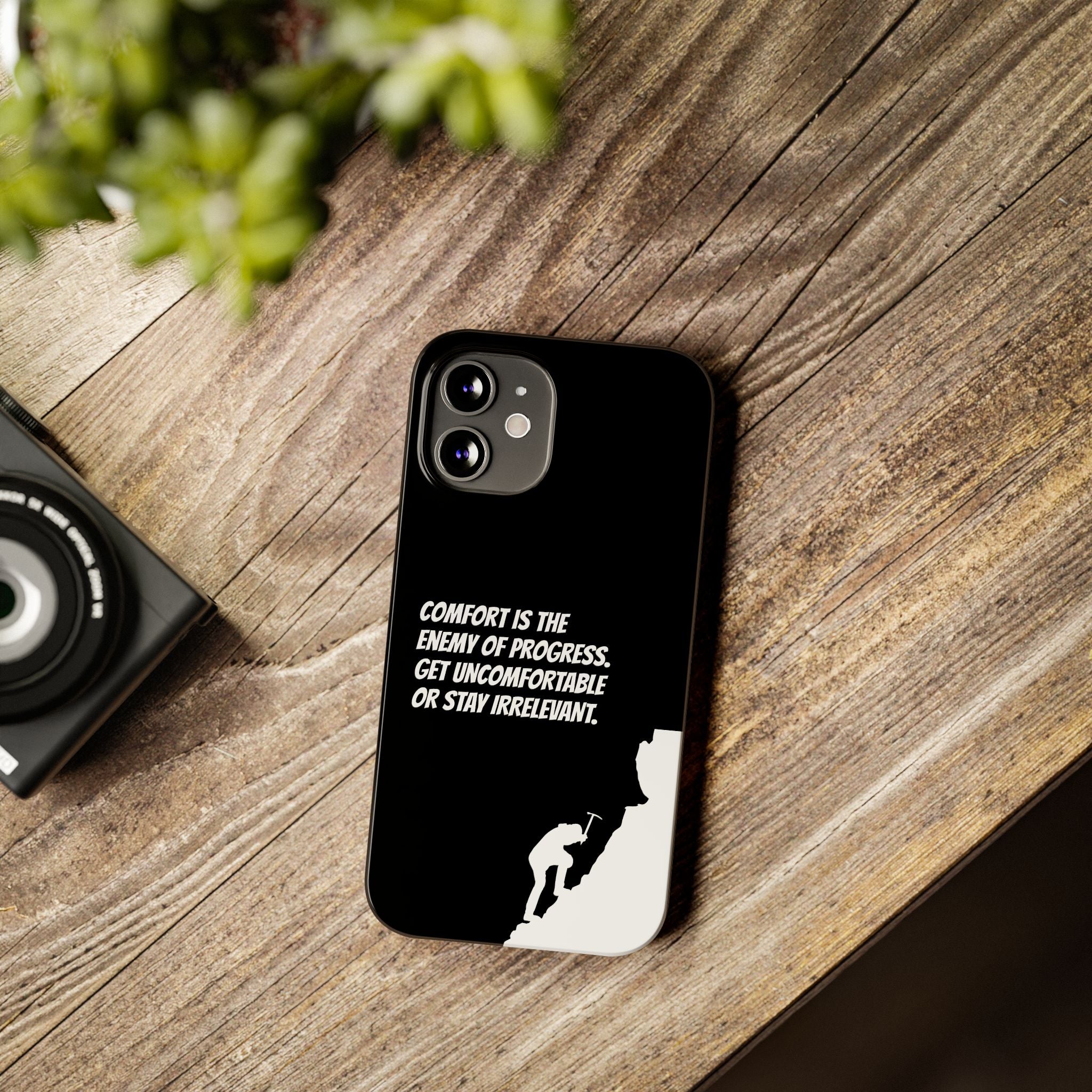 Motivational Slim Phone Case - Dark Quote Design