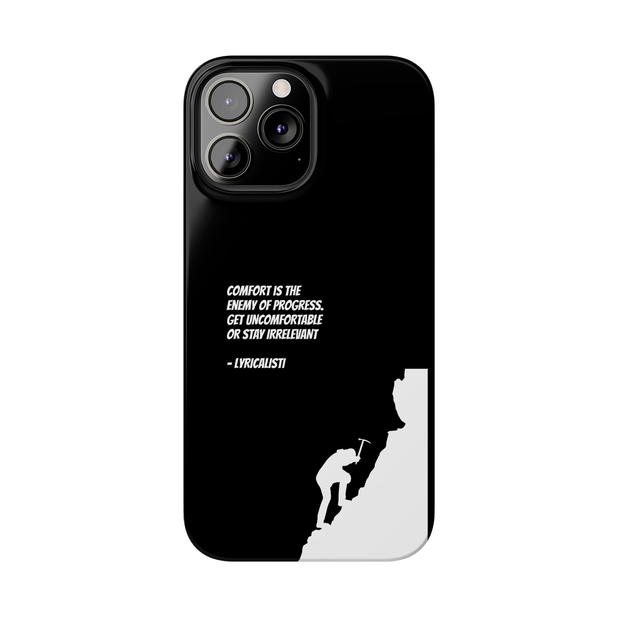 Motivational Slim Phone Case - Dark Quote Design