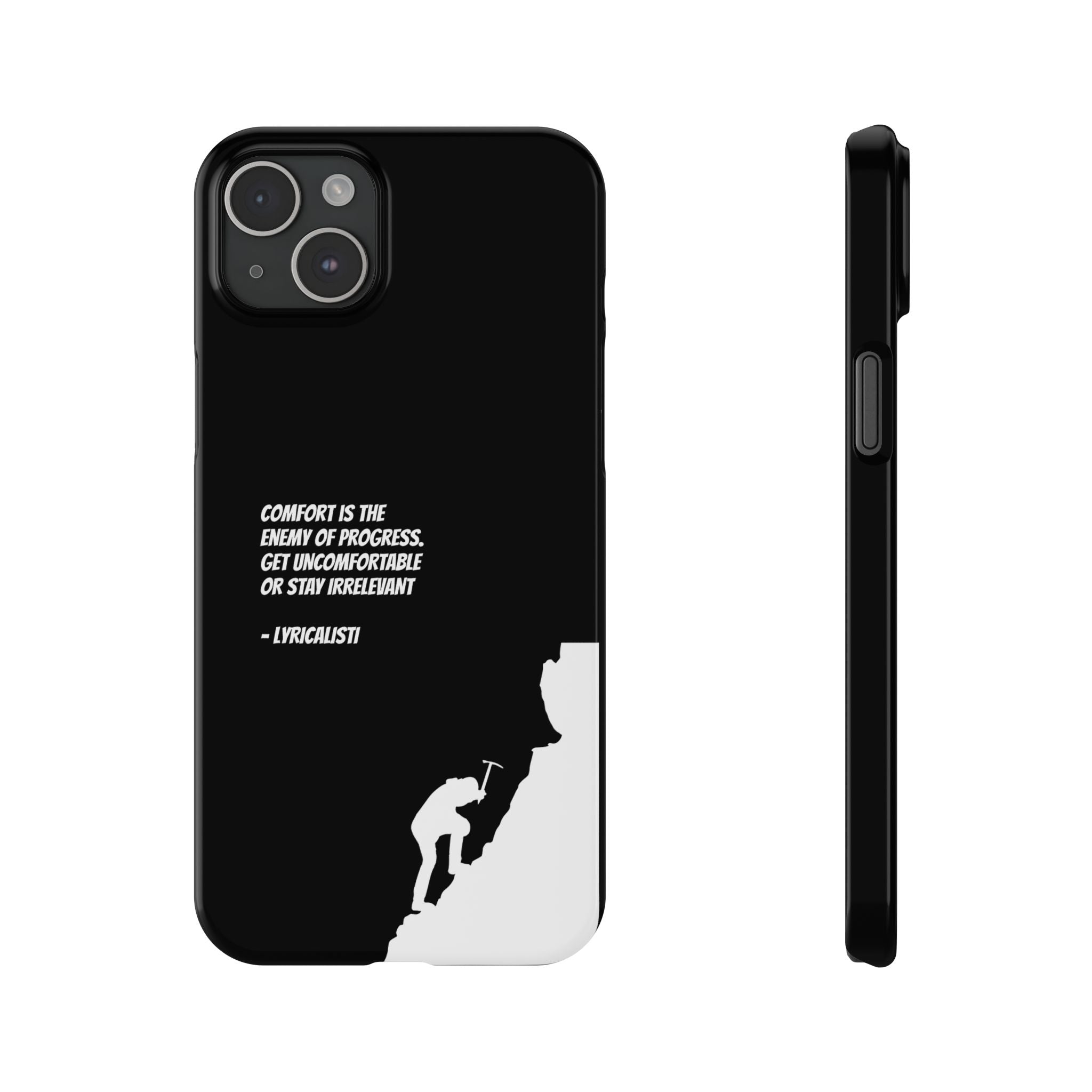 Motivational Slim Phone Case - Dark Quote Design