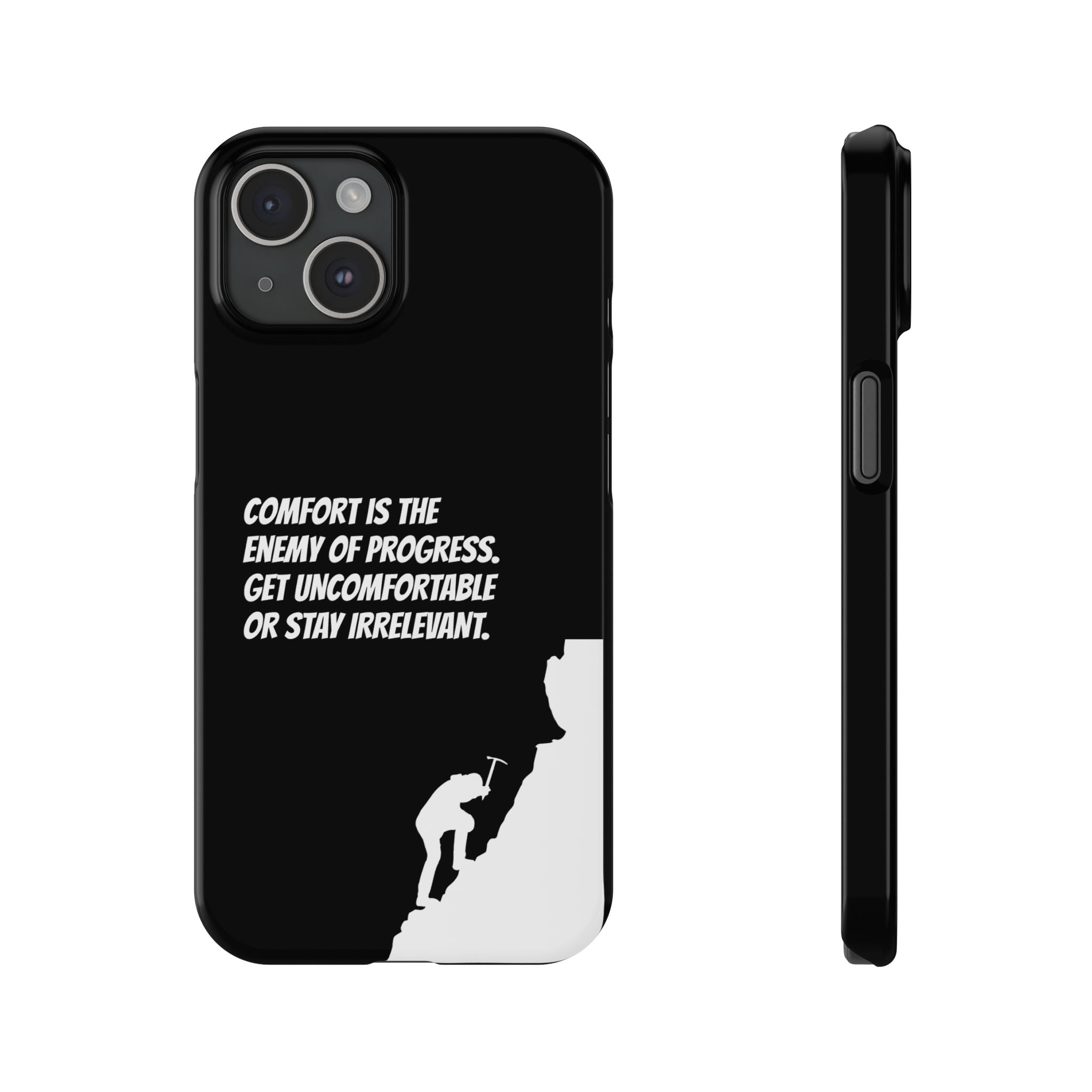 Motivational Slim Phone Case - Dark Quote Design