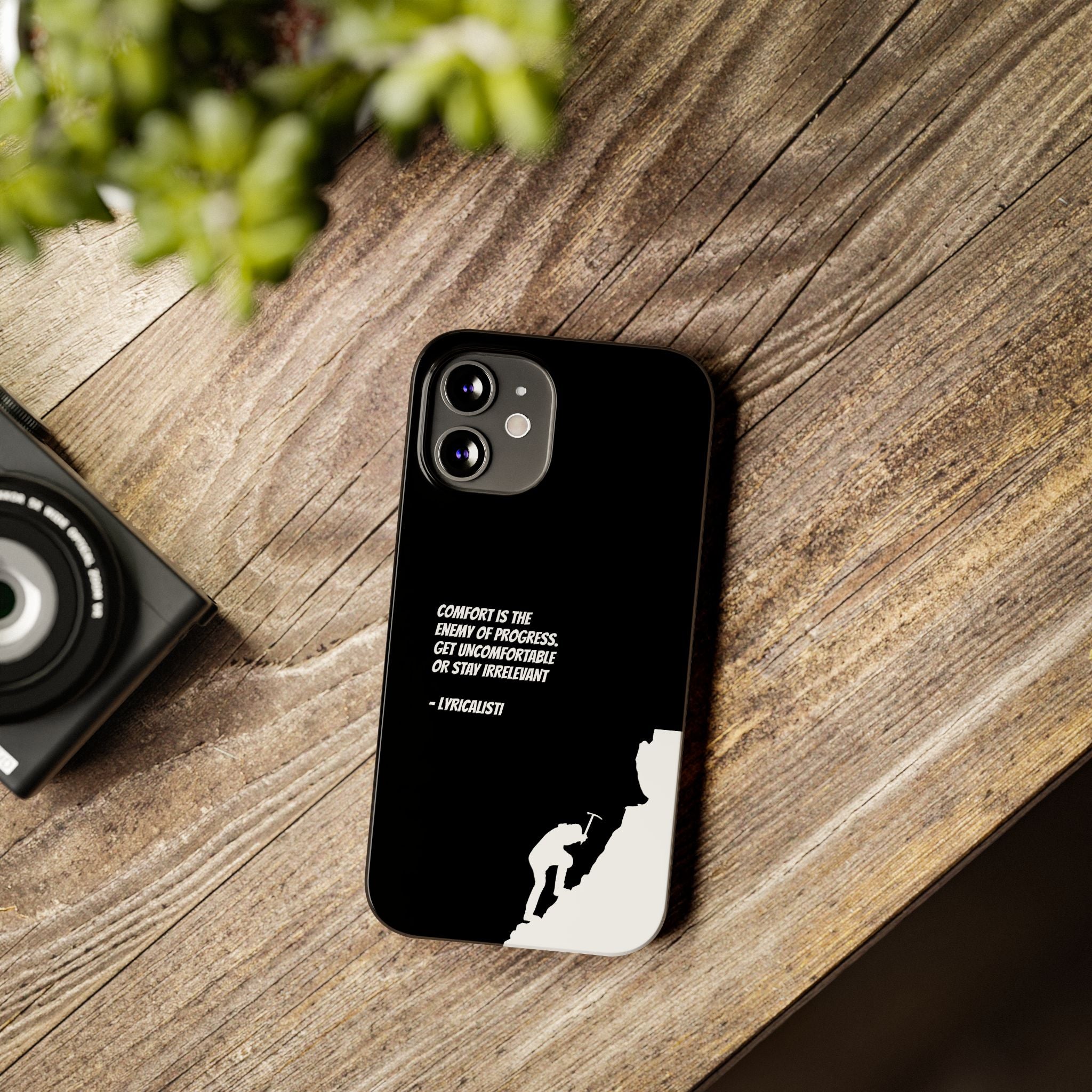 Motivational Slim Phone Case - Dark Quote Design