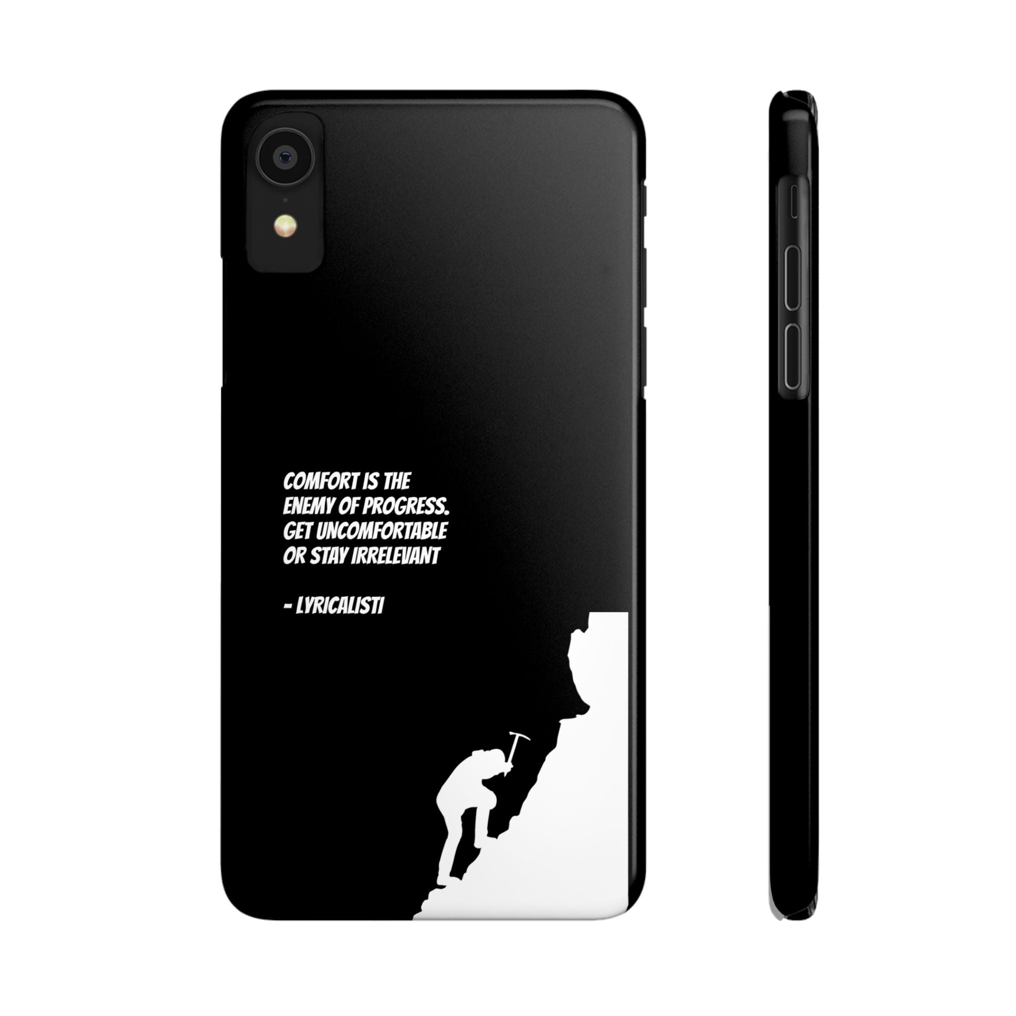 Motivational Slim Phone Case - Dark Quote Design