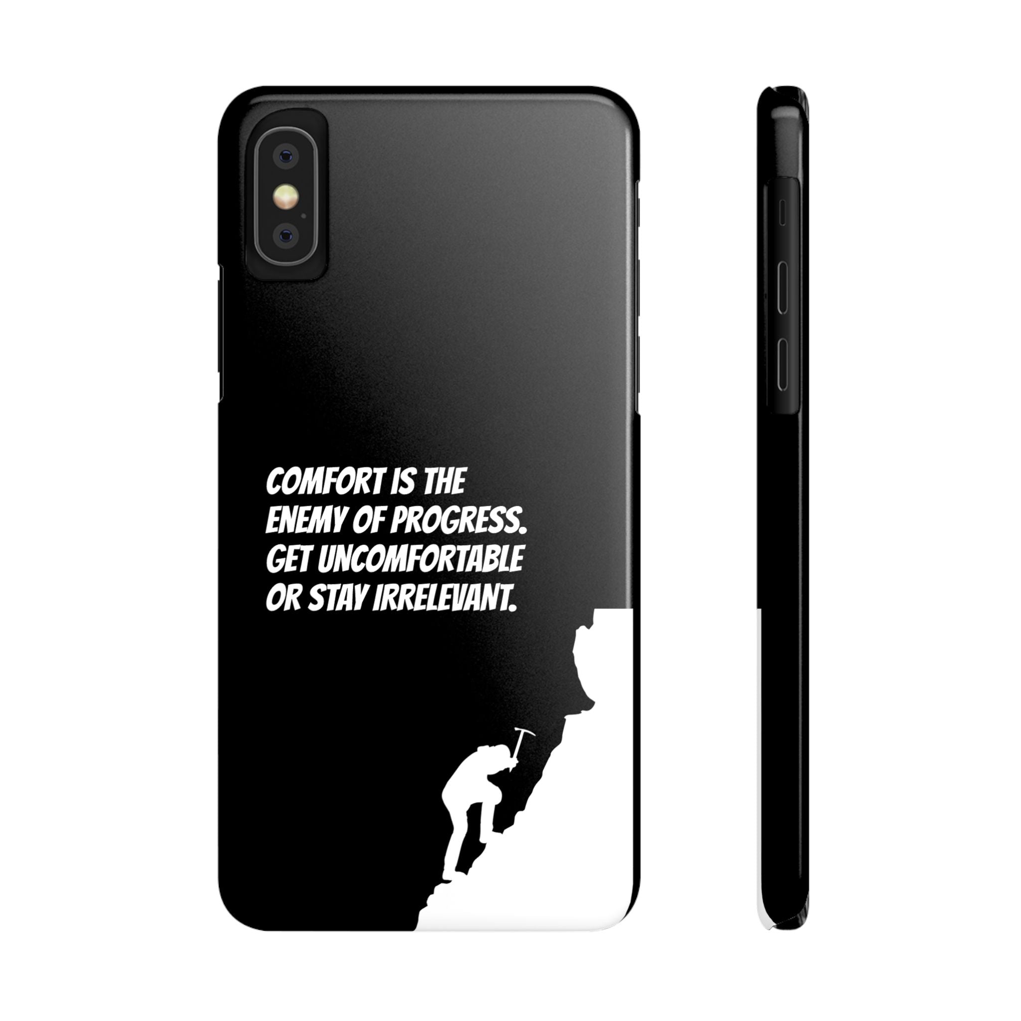 Motivational Slim Phone Case - Dark Quote Design