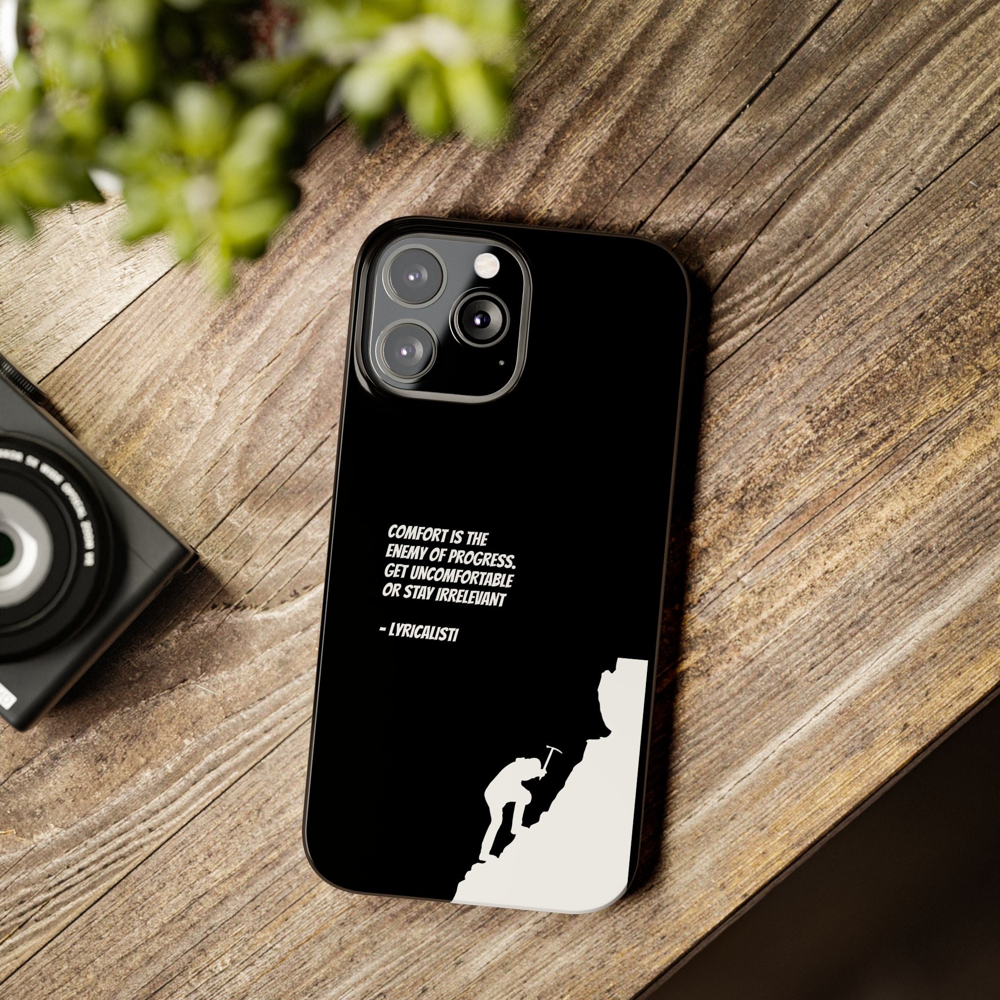 Motivational Slim Phone Case - Dark Quote Design