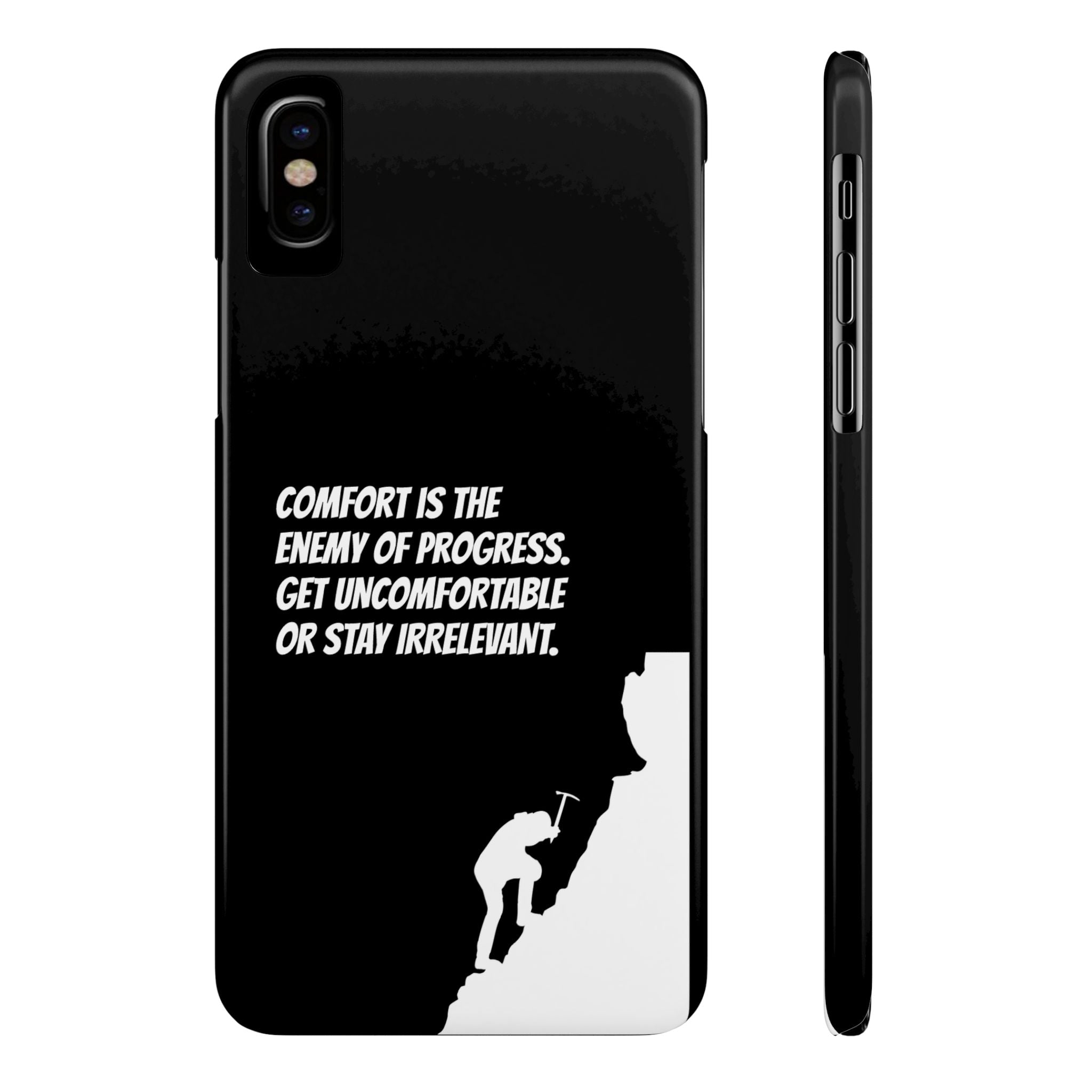 Motivational Slim Phone Case - Dark Quote Design
