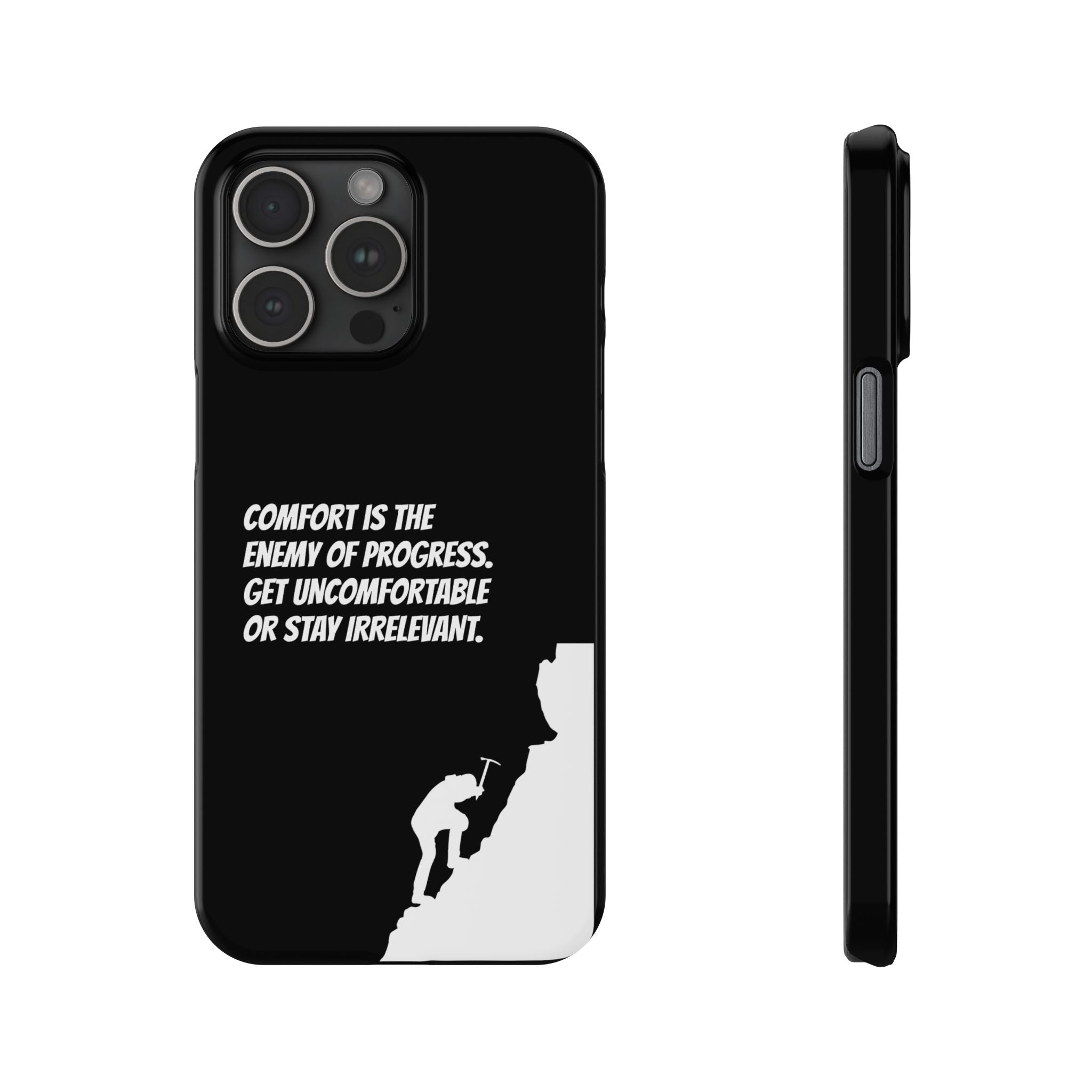 Motivational Slim Phone Case - Dark Quote Design