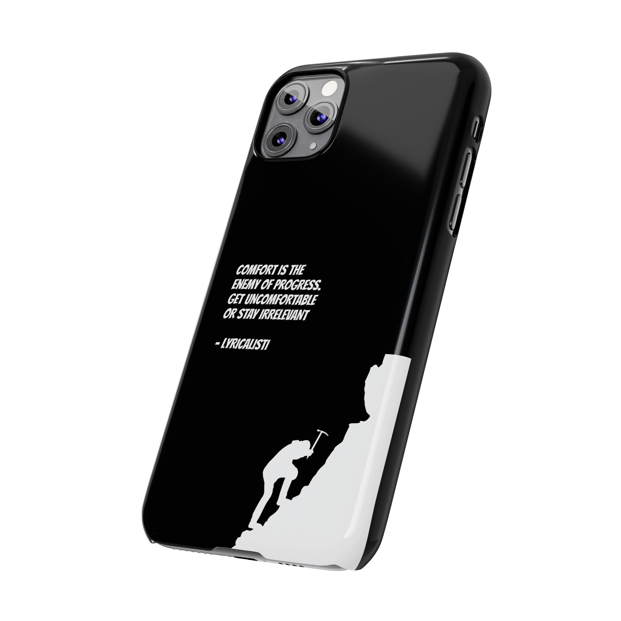 Motivational Slim Phone Case - Dark Quote Design