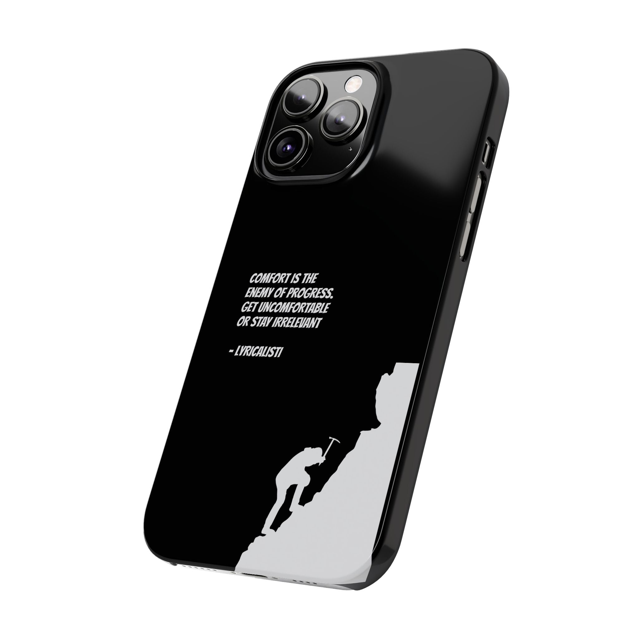 Motivational Slim Phone Case - Dark Quote Design