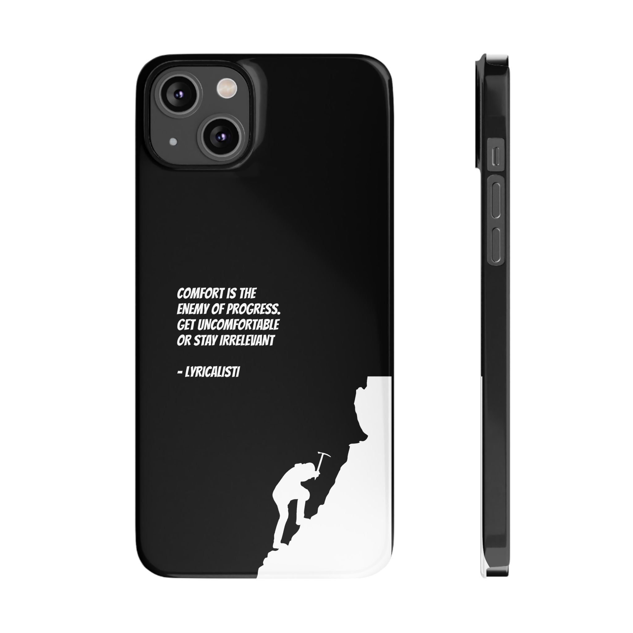Motivational Slim Phone Case - Dark Quote Design