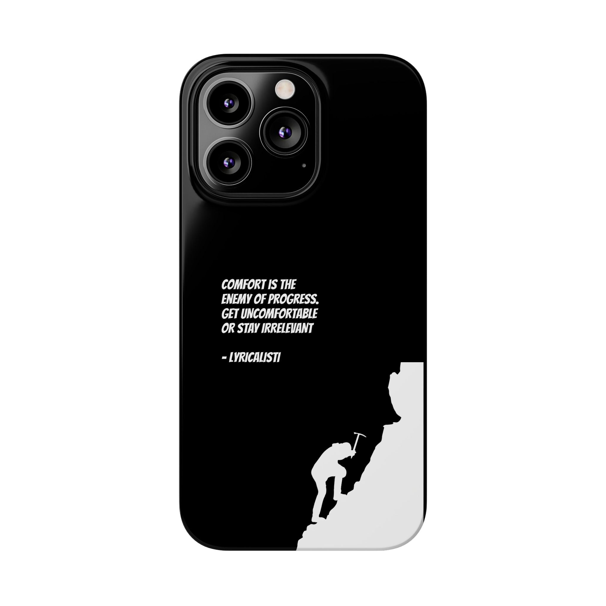 Motivational Slim Phone Case - Dark Quote Design
