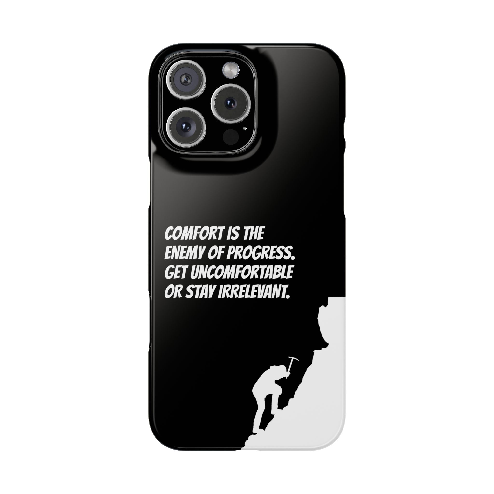 Motivational Slim Phone Case - Dark Quote Design