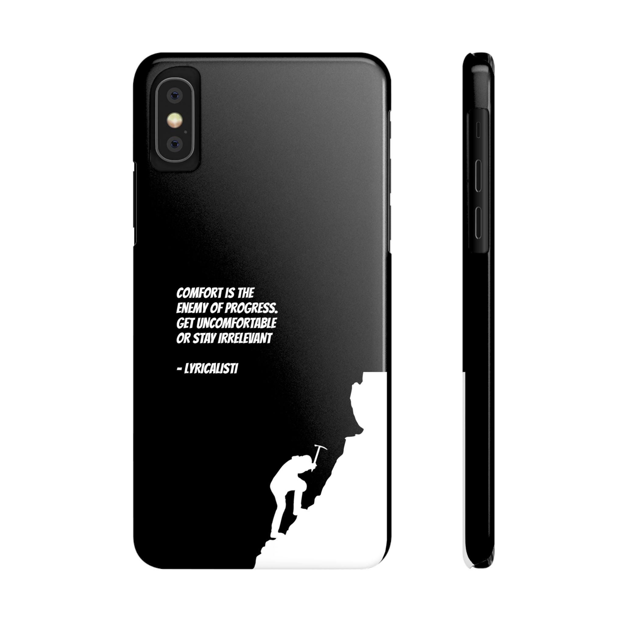 Motivational Slim Phone Case - Dark Quote Design