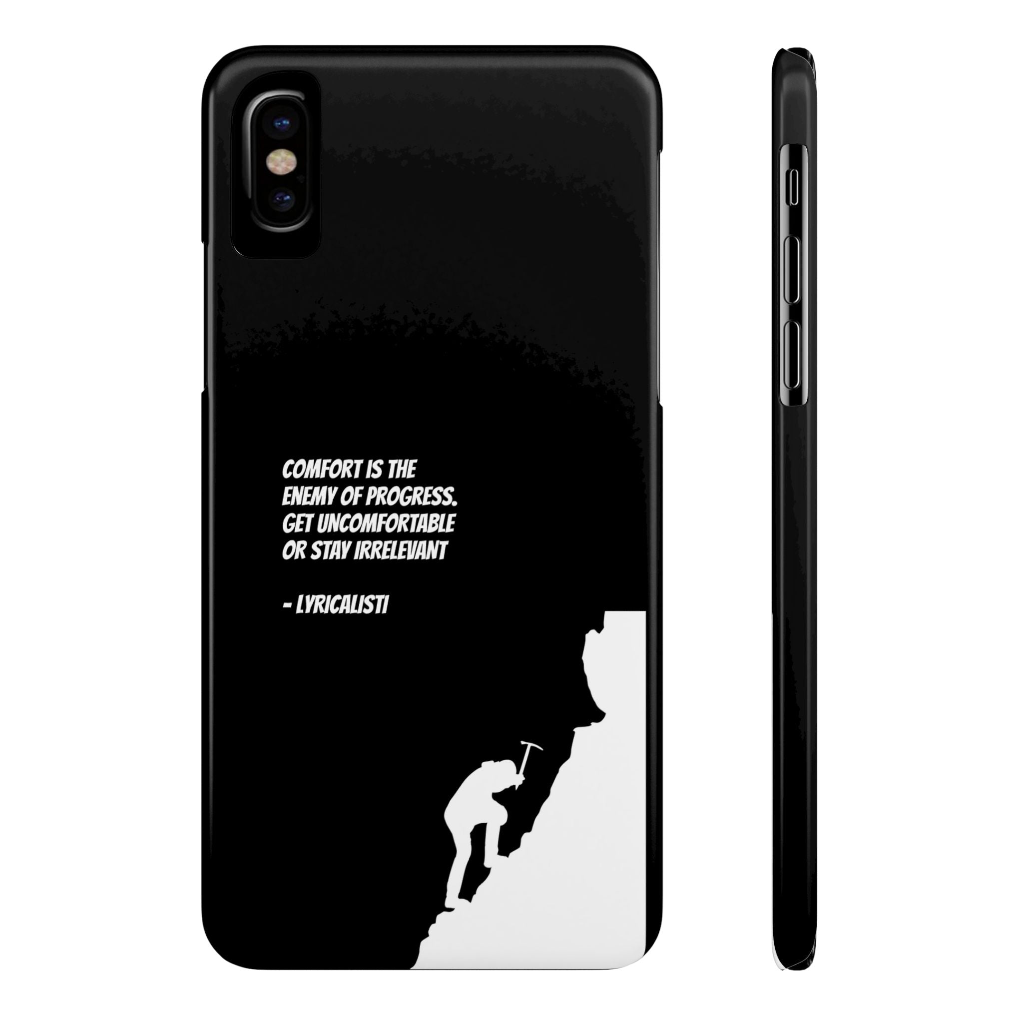 Motivational Slim Phone Case - Dark Quote Design