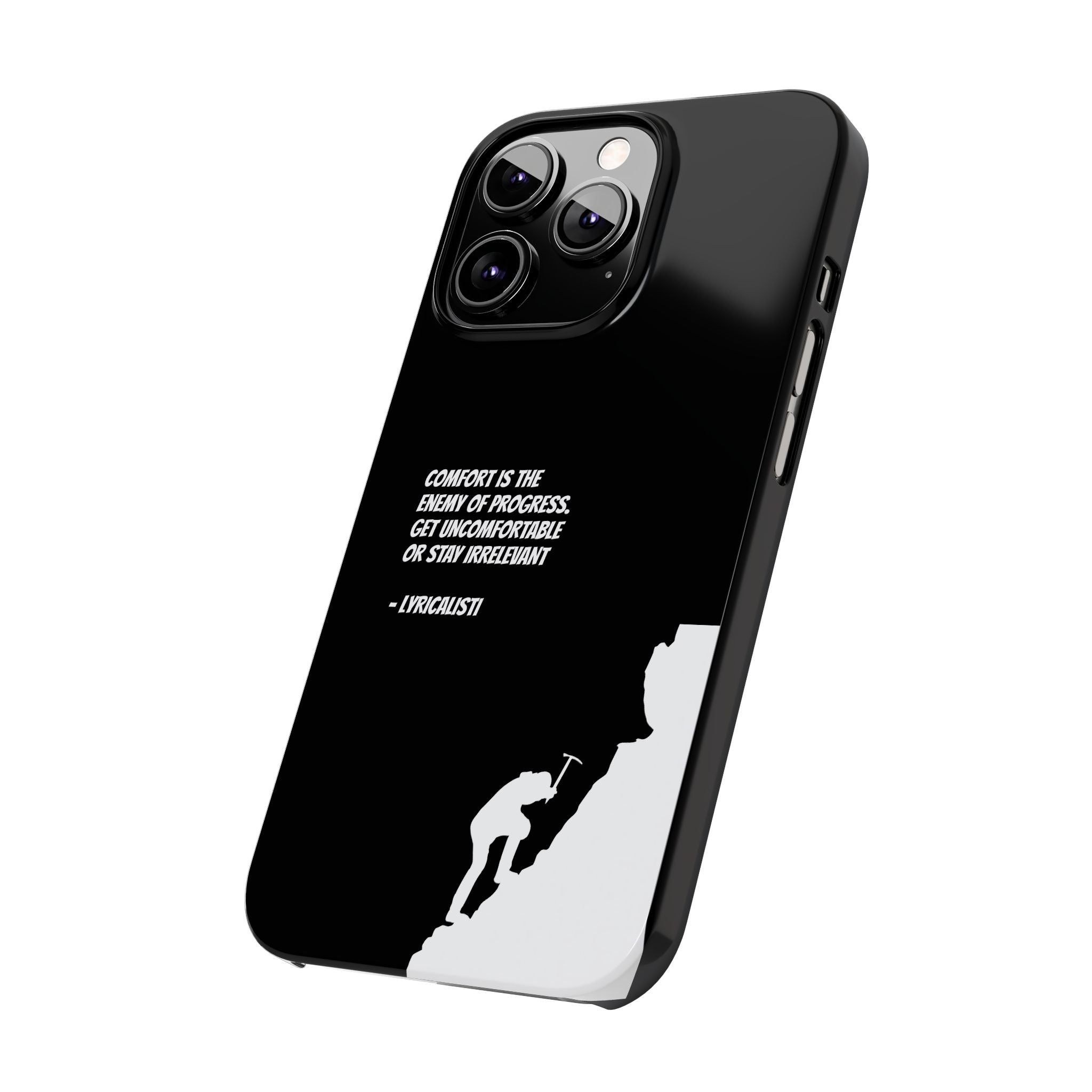 Motivational Slim Phone Case - Dark Quote Design