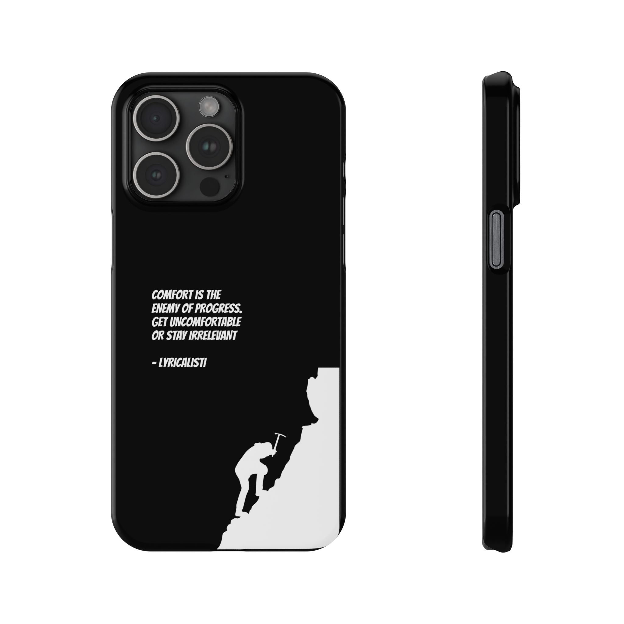 Motivational Slim Phone Case - Dark Quote Design