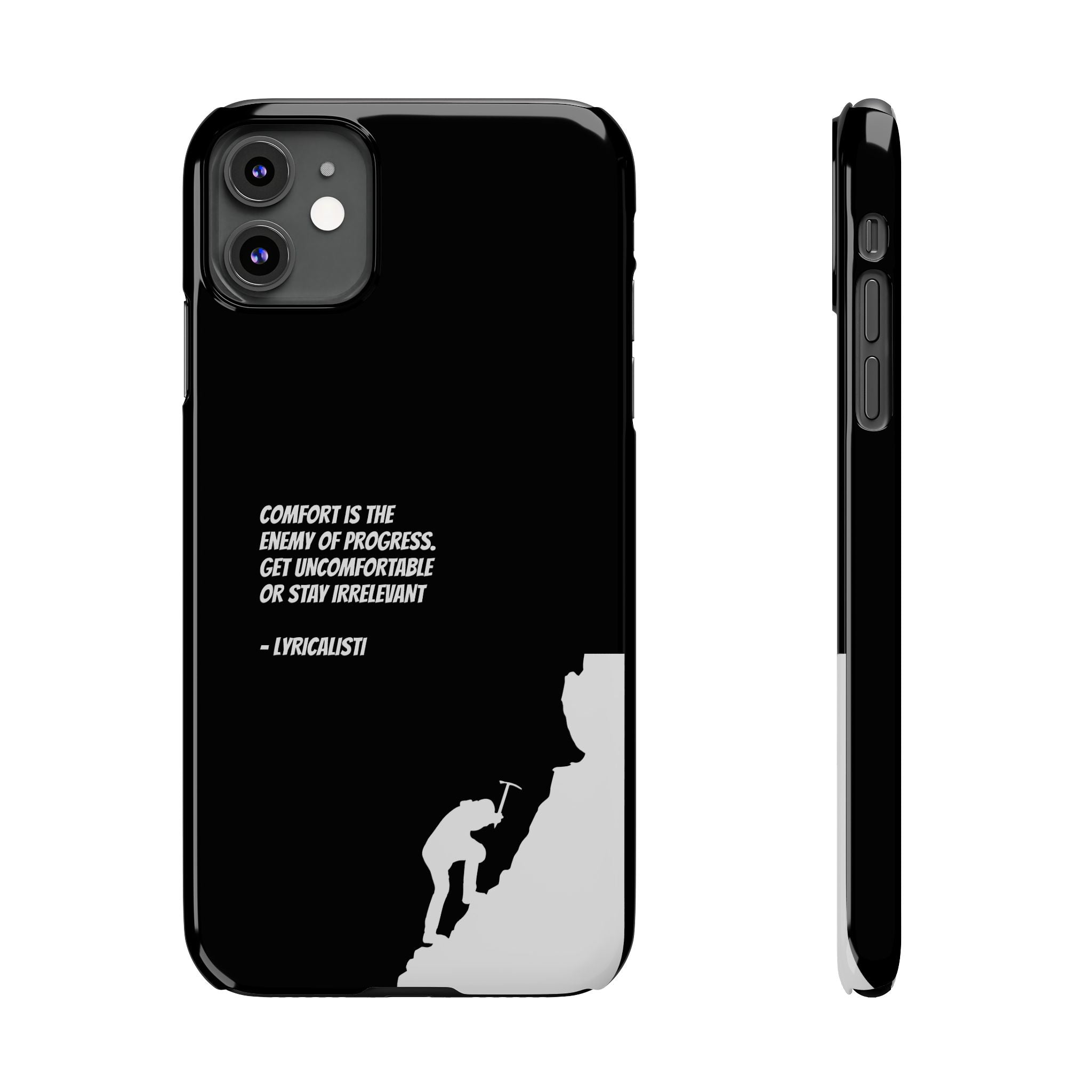 Motivational Slim Phone Case - Dark Quote Design