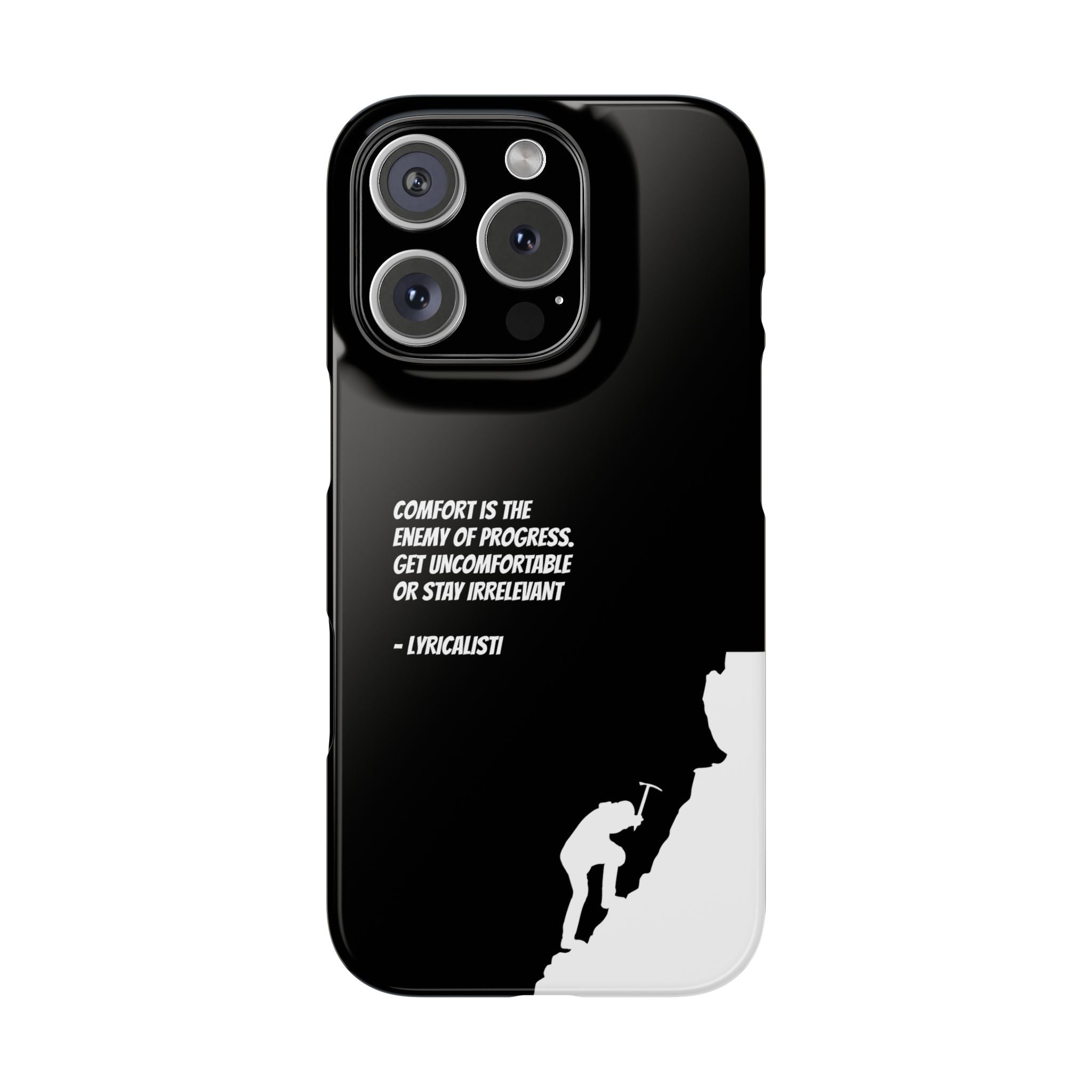 Motivational Slim Phone Case - Dark Quote Design