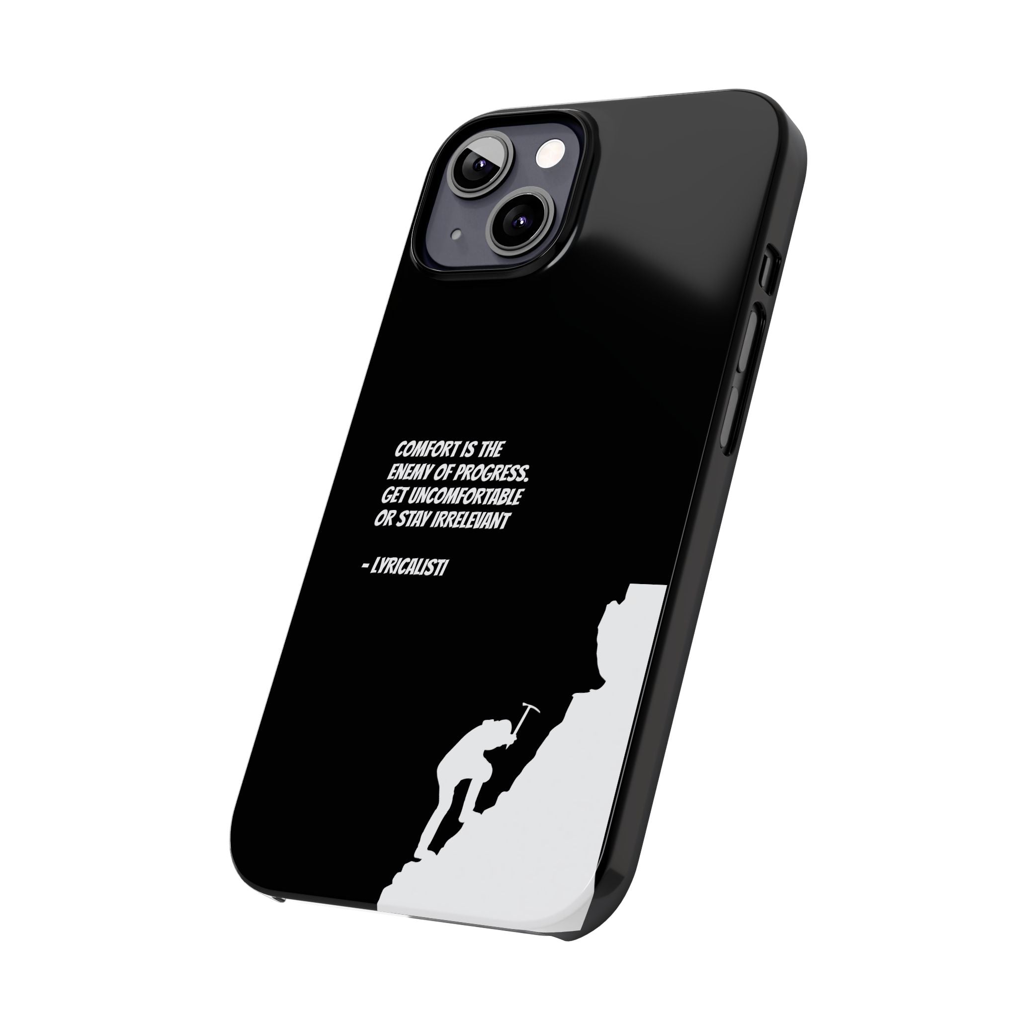 Motivational Slim Phone Case - Dark Quote Design