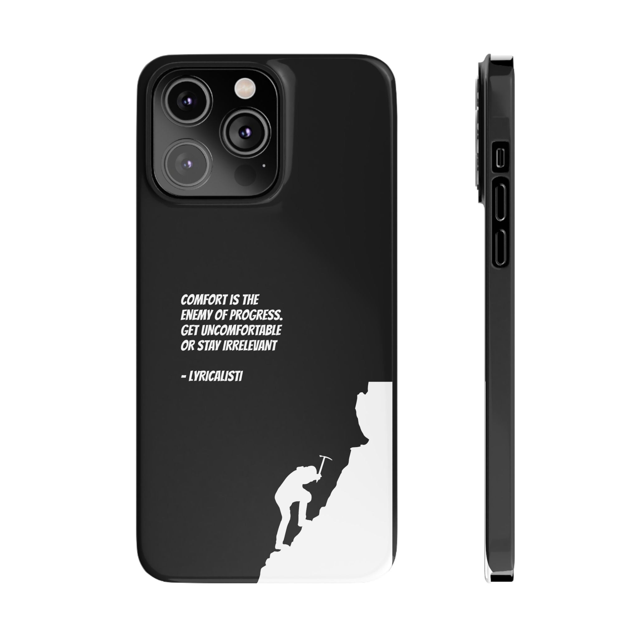 Motivational Slim Phone Case - Dark Quote Design