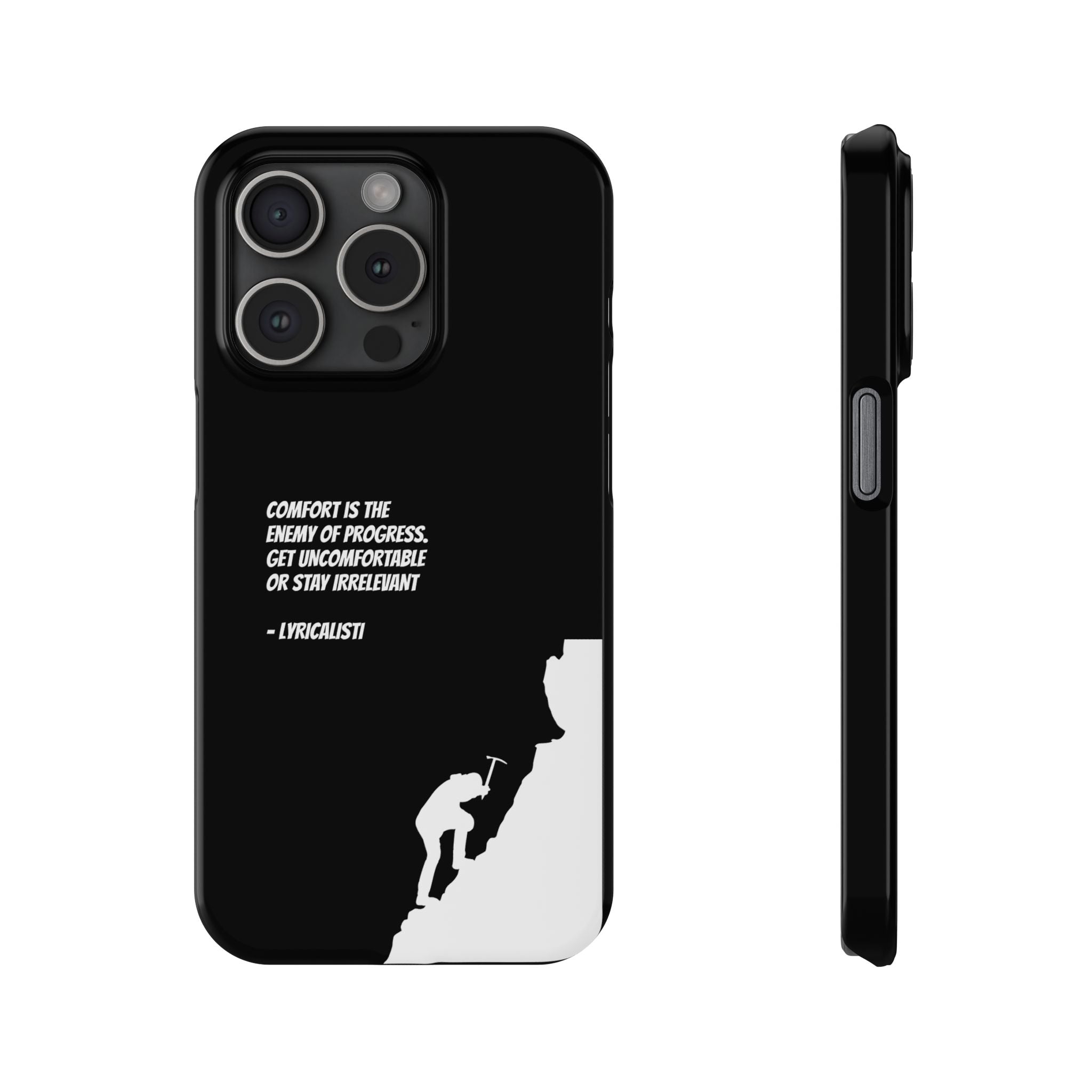Motivational Slim Phone Case - Dark Quote Design