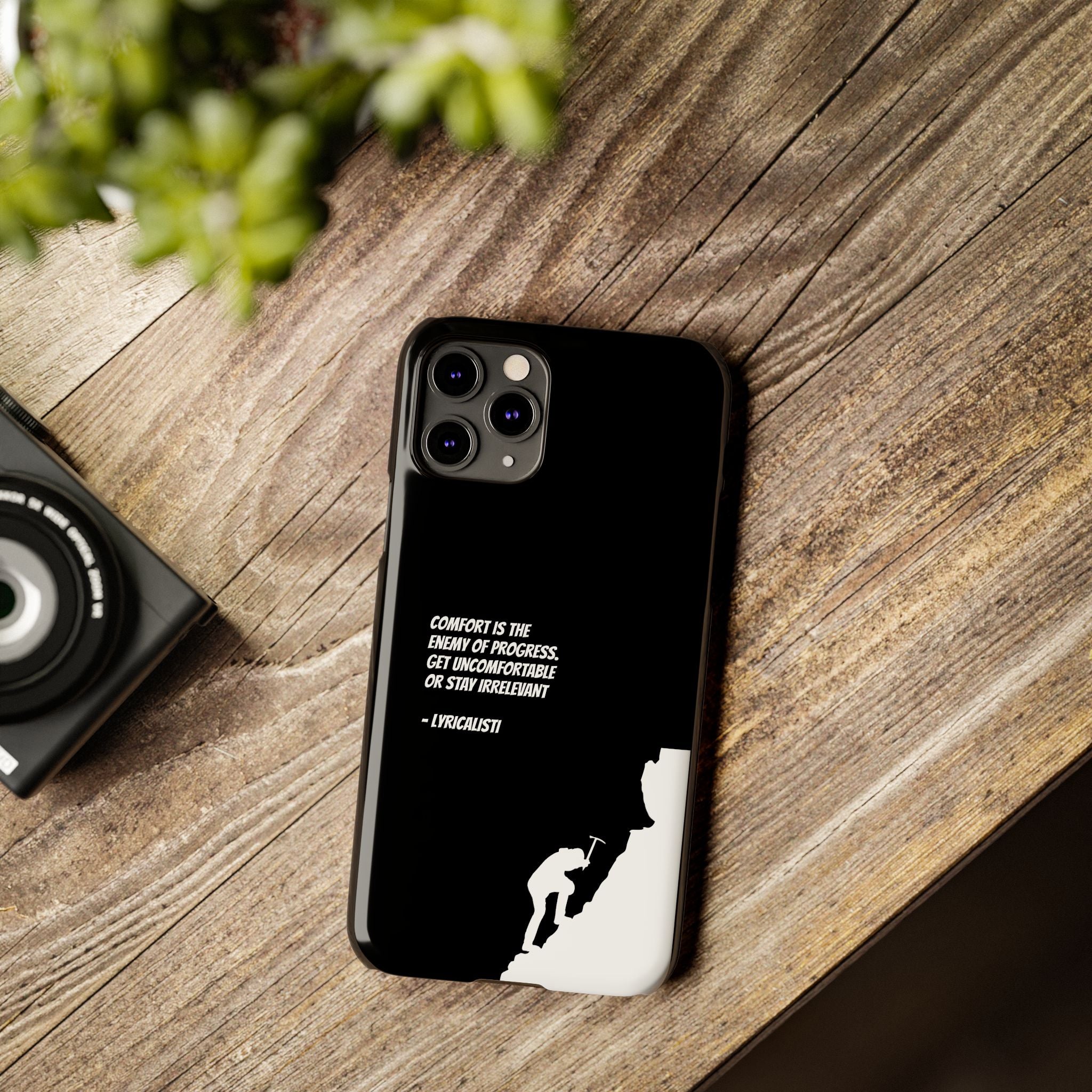 Motivational Slim Phone Case - Dark Quote Design