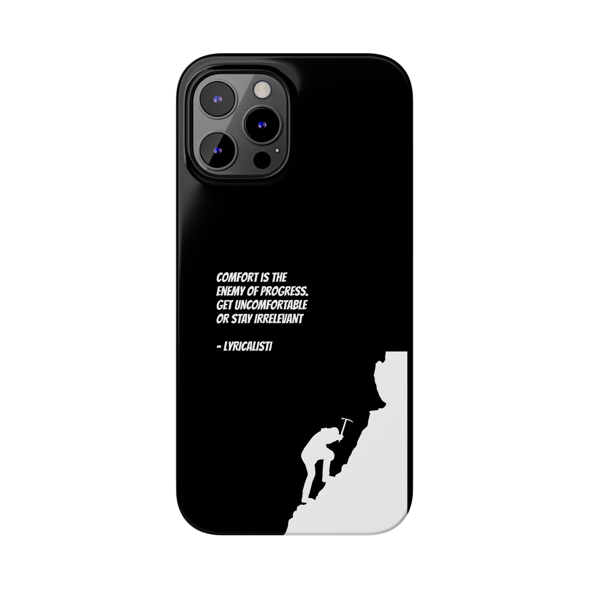Motivational Slim Phone Case - Dark Quote Design