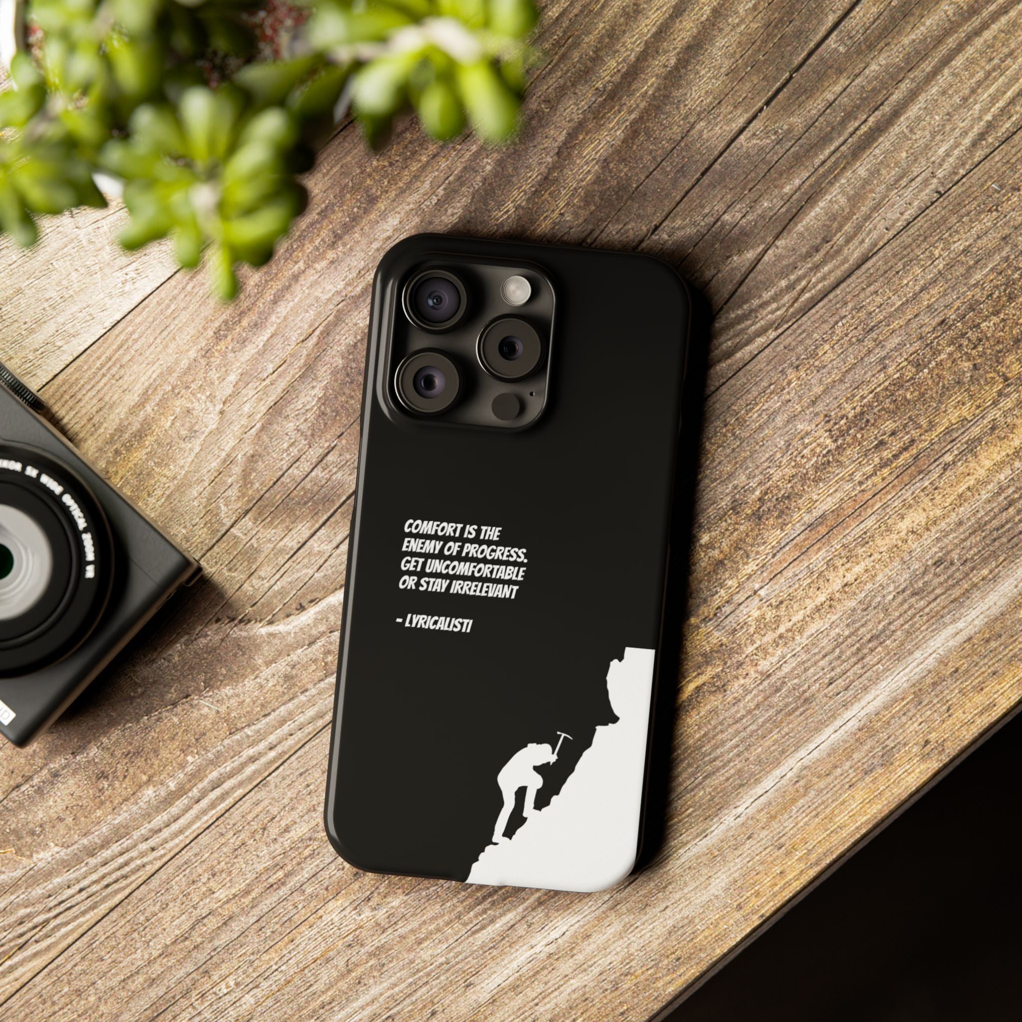 Motivational Slim Phone Case - Dark Quote Design