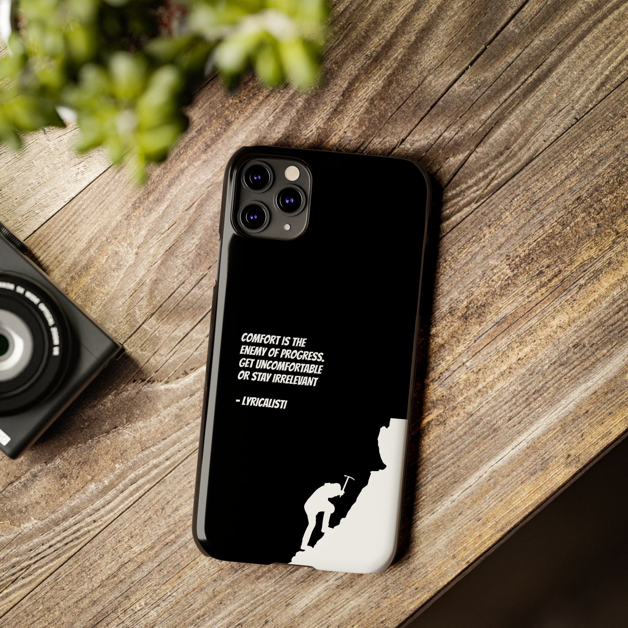 Motivational Slim Phone Case - Dark Quote Design