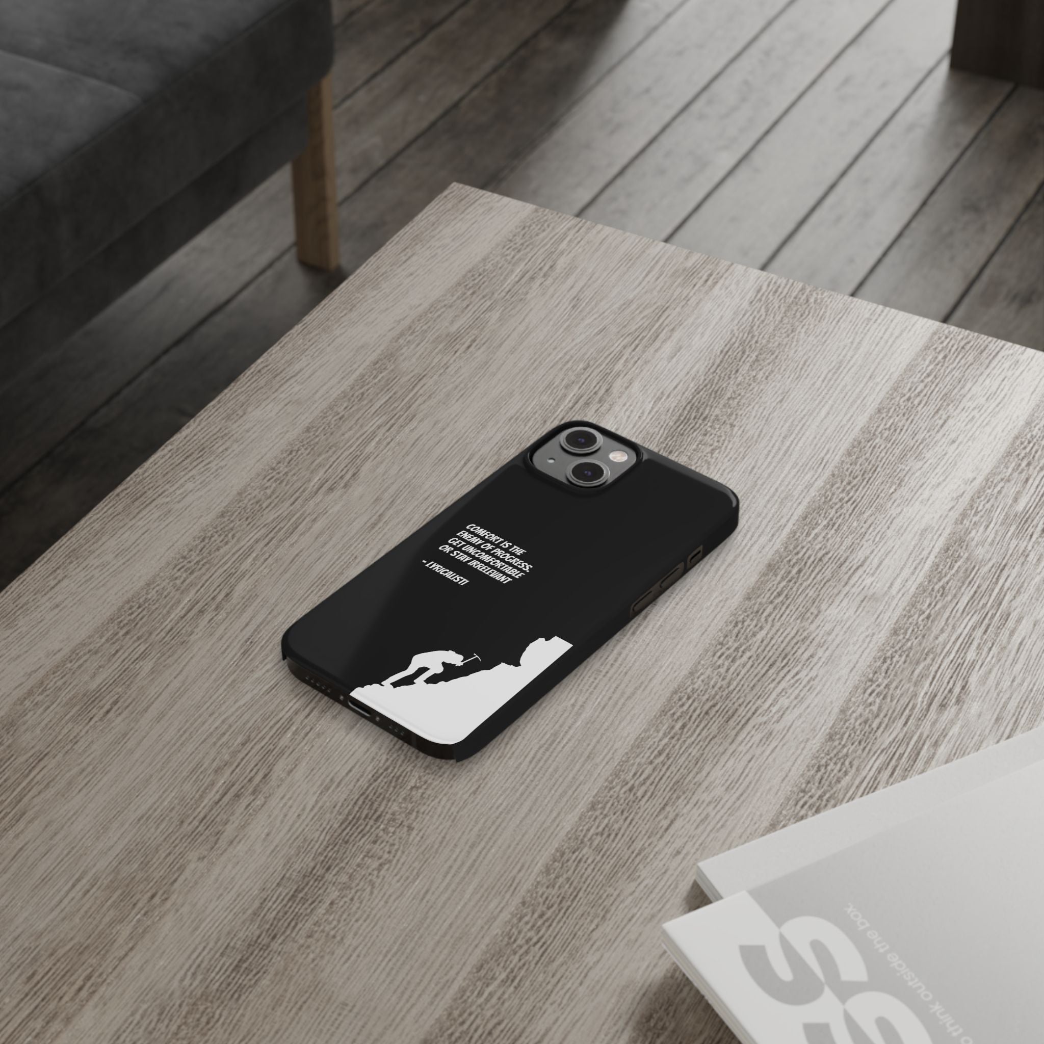 Motivational Slim Phone Case - Dark Quote Design