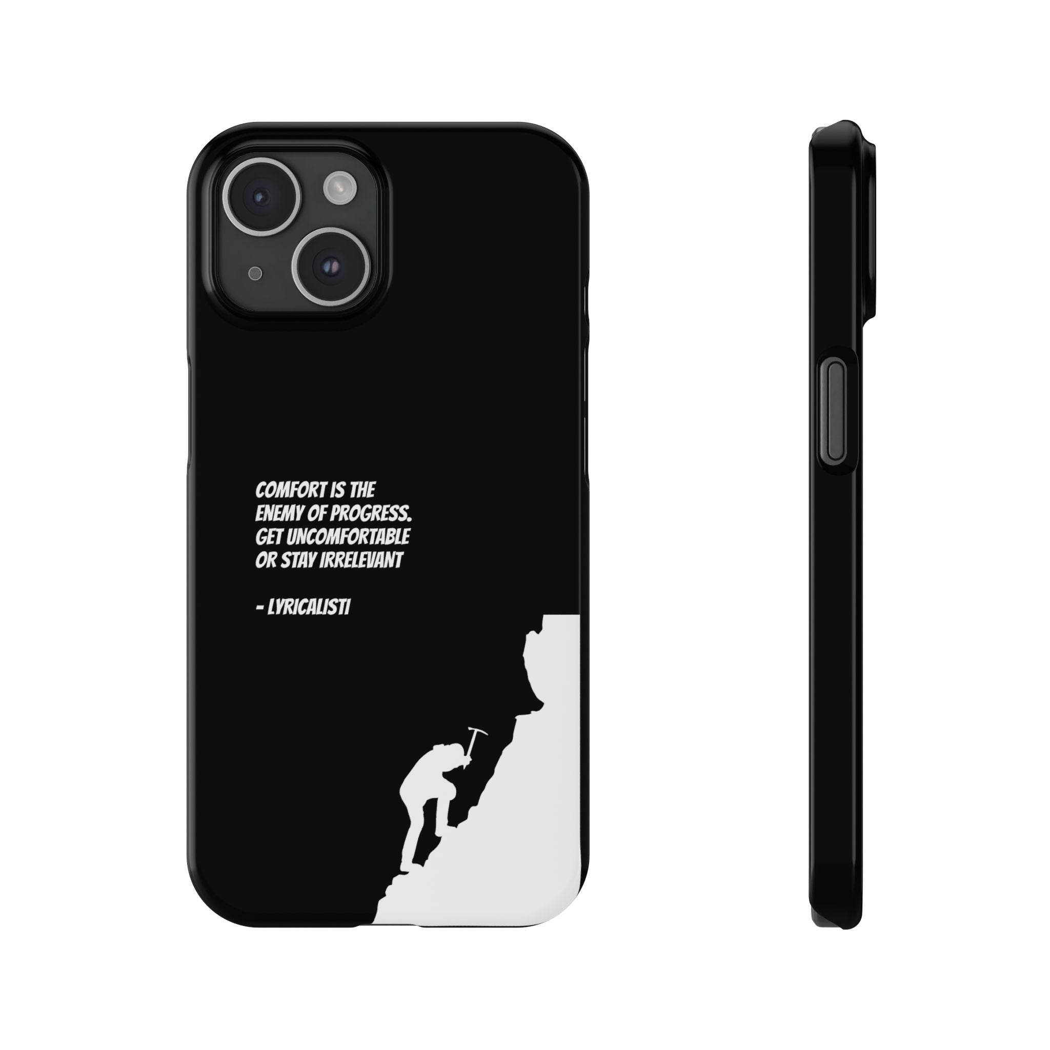 Motivational Slim Phone Case - Dark Quote Design