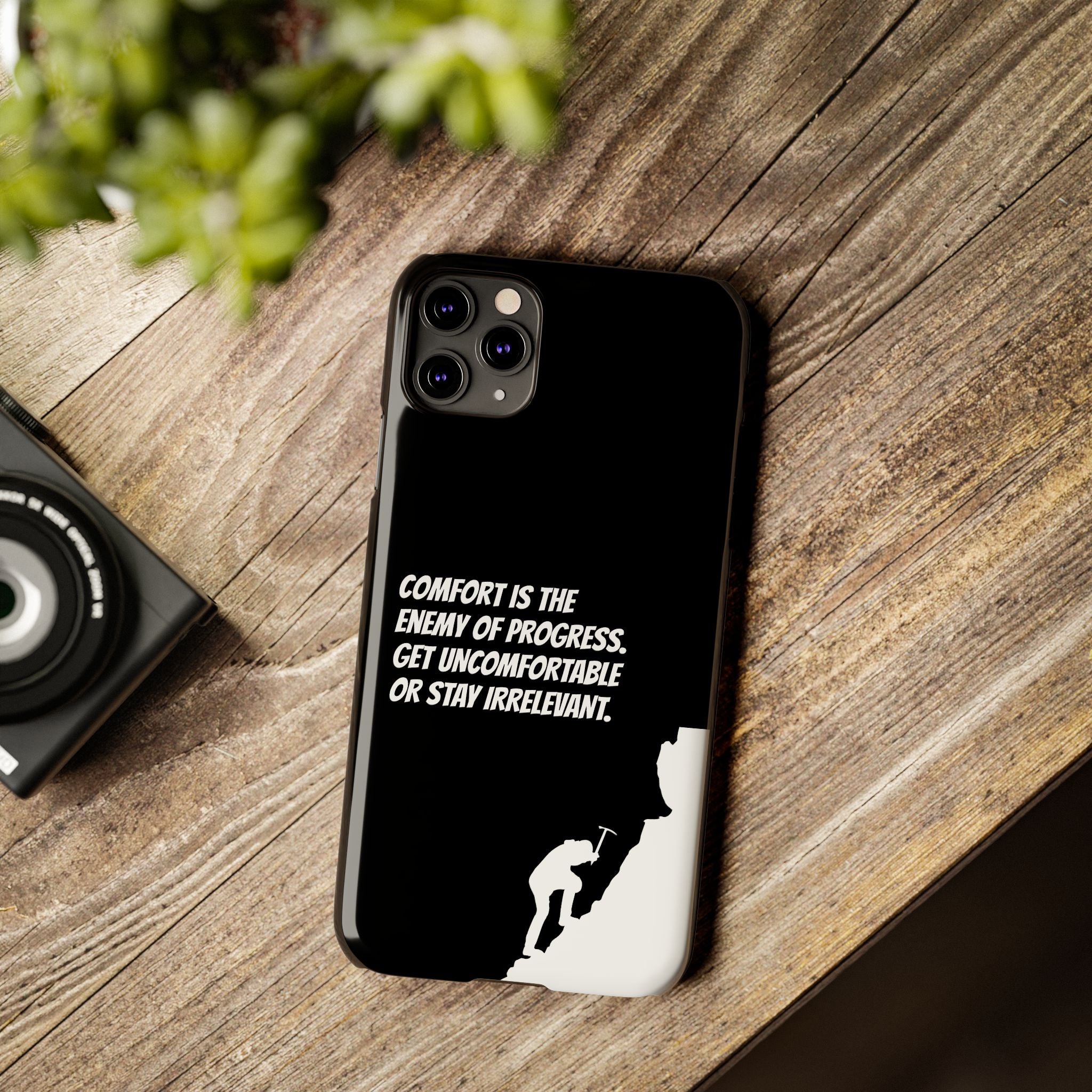Motivational Slim Phone Case - Dark Quote Design